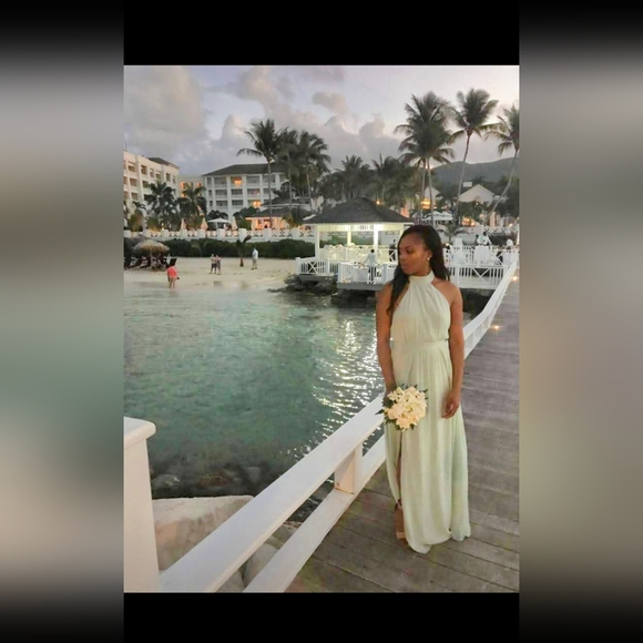 Mint Green Backless Dress - Picture 1 of 4